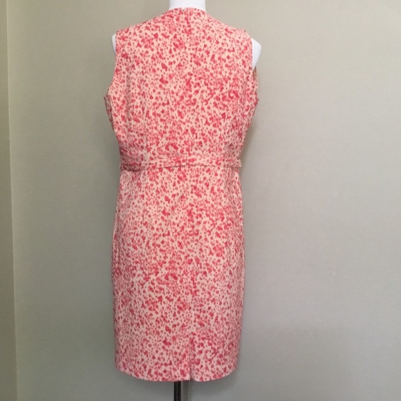 NWOT ANN TAYLOR pink leopard drape front dress 14P - Picture 2 of 4